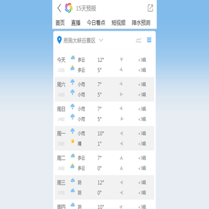 【恩施大峡谷景区天气预报15天_恩施大峡谷景区天气预报15天查询】-中国天气网